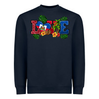 Navy love haitian republic Heavyweight Sweatshirt - RanaPortraitStore