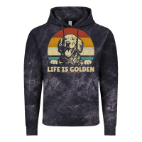 Cloud Black Golden Retriever Dog Life is golden retro vintage Vintage Hoodie - ArtMosaic