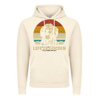 Vintage Artic Golden Retriever Dog Life is golden retro vintage Vintage Hoodie - ArtMosaic