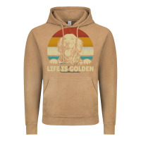 Vintage Camel Golden Retriever Dog Life is golden retro vintage Vintage Hoodie - ArtMosaic