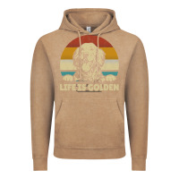 Vintage Coffee Golden Retriever Dog Life is golden retro vintage Vintage Hoodie - ArtMosaic