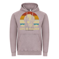 Vintage Zinc Golden Retriever Dog Life is golden retro vintage Vintage Hoodie - ArtMosaic