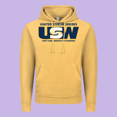 United Steelworkers - Unity And Strength For Worke Vintage Hoodie Designed By Artmosaic