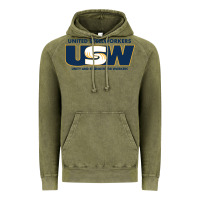 Vintage Olive United Steelworkers - Unity and Strength for Worke Vintage Hoodie - ArtMosaic