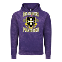 Cloud Purple Borinqueneers Puerto Rico Flag Honor Et Fidelitas Vintage Hoodie - ArtMosaic