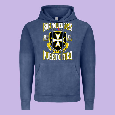 Borinqueneers Puerto Rico Flag Honor Et Fidelitas Vintage Hoodie Designed By Artmosaic