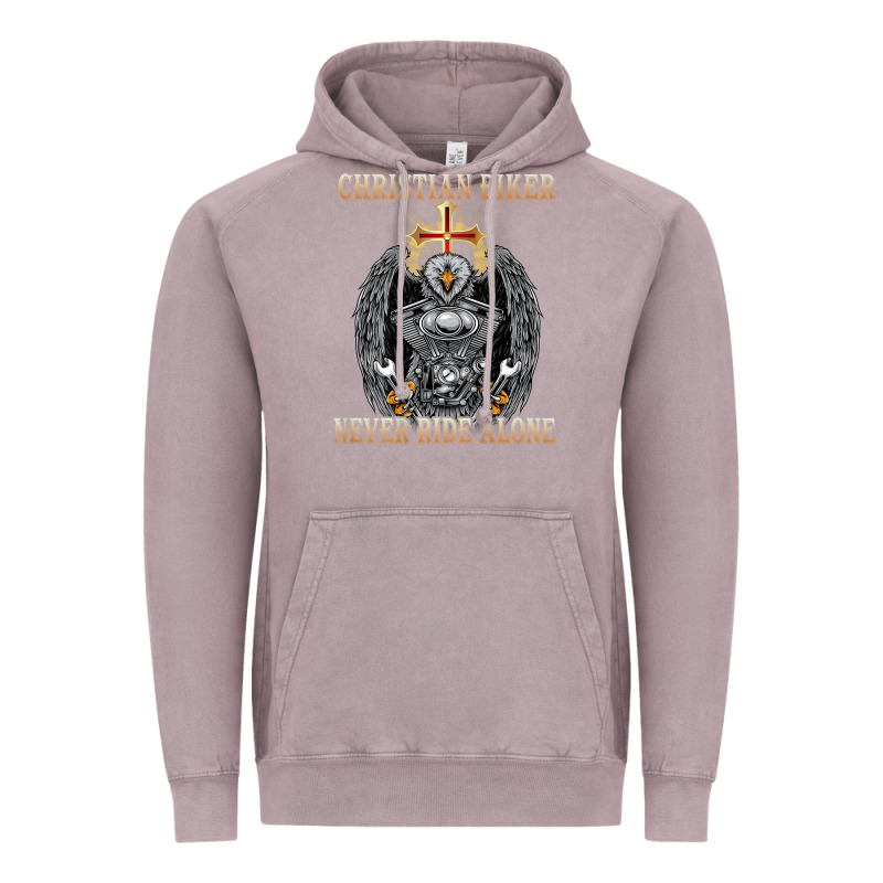Jesus Christian Biker Never Ride Alone Vintage Hoodie by ArtMosaic | Teevron