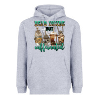 Heather Grey dead inside but caffeinated skeleton coffee cups Heavyweight Hoodie - Jasminsmagicworld