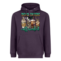 Plum dead inside but caffeinated skeleton coffee cups Heavyweight Hoodie - Jasminsmagicworld