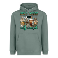 Sage dead inside but caffeinated skeleton coffee cups Heavyweight Hoodie - Jasminsmagicworld