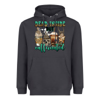Smoke dead inside but caffeinated skeleton coffee cups Heavyweight Hoodie - Jasminsmagicworld