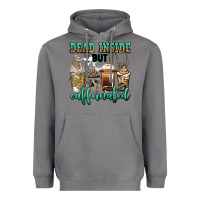 Storm dead inside but caffeinated skeleton coffee cups Heavyweight Hoodie - Jasminsmagicworld