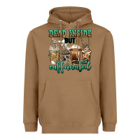 Toasted Coconut dead inside but caffeinated skeleton coffee cups Heavyweight Hoodie - Jasminsmagicworld