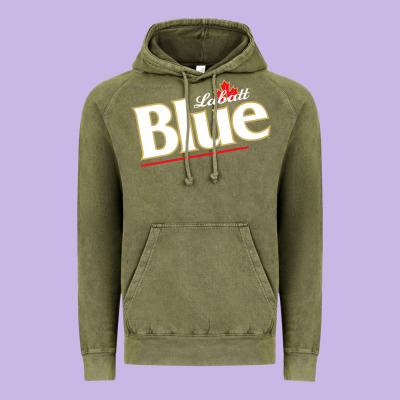 Labatt Blue Beer Vintage Hoodie Designed By Artmosaic