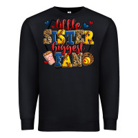 Black little sister biggest fan softball Premium Sweatshirt - Jasminsmagicworld