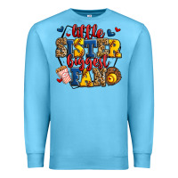Ocean Blue little sister biggest fan softball Premium Sweatshirt - Jasminsmagicworld