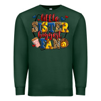 Sports Green little sister biggest fan softball Premium Sweatshirt - Jasminsmagicworld