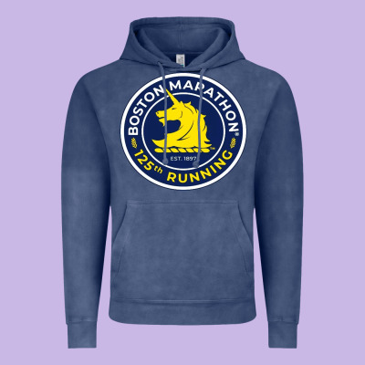 Boston Marathon Vintage Hoodie Designed By Artmosaic