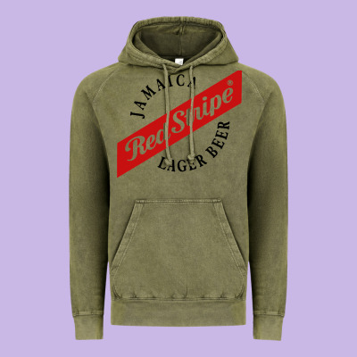 Jamaica Red Stripe Lager Beer Vintage Hoodie Designed By Artmosaic