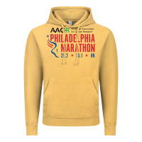 Vintage Mustard PHILADELPHIA MARATHON Vintage Hoodie - ArtMosaic