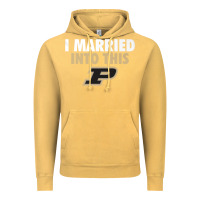 Vintage Mustard Purdue Boilermakers Married Into This - Apparel Vintage Hoodie - ArtMosaic