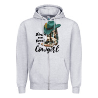 Heather Grey Should Have Been A Cowgirl Zipper Hoodie - JahusDesignShop