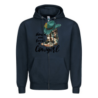 Navy Should Have Been A Cowgirl Zipper Hoodie - JahusDesignShop