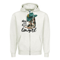 Oatmeal Heather Should Have Been A Cowgirl Zipper Hoodie - JahusDesignShop