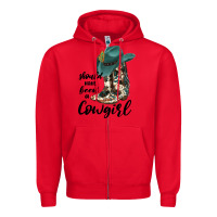 Red Should Have Been A Cowgirl Zipper Hoodie - JahusDesignShop