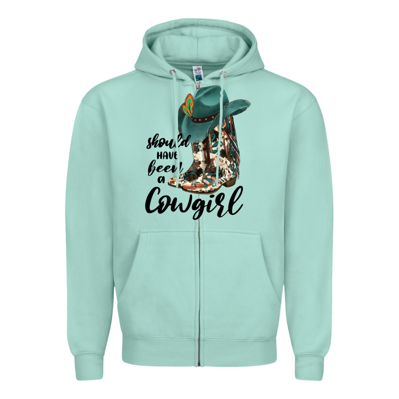 Should Have Been A Cowgirl Zipper Hoodie by JahusDesignShop | Teevron