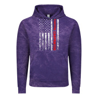 Cloud Purple Union Carpenter With A Vintage American Flag For Fans Vintage Hoodie - ArtMosaic