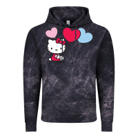 Cloud Black kitty Vintage Hoodie - ArtMosaic