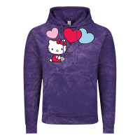 Cloud Purple kitty Vintage Hoodie - ArtMosaic