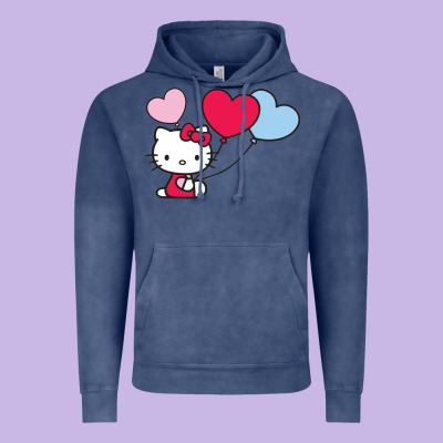 Kitty Vintage Hoodie Designed By Artmosaic