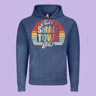 Limited Edition Retro Vintage Just A Small Town Girl Vintage Hoodie Designed By Artmosaic