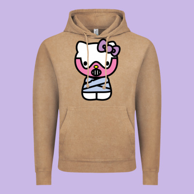 Hell Kitty Cute Devil Vintage Hoodie Designed By Artmosaic