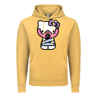 Vintage Mustard hell kitty cute devil Vintage Hoodie - ArtMosaic