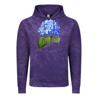 Cloud Purple Blue  hydrangea Vintage Hoodie - ArtMosaic