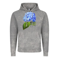 Cloud Rock Blue  hydrangea Vintage Hoodie - ArtMosaic