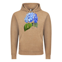 Vintage Coffee Blue  hydrangea Vintage Hoodie - ArtMosaic