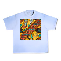 Western Cowboy Bull Skull Seamless Pattern Urban Heavy Tee | Teevron