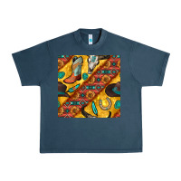 Midnight Navy western cowboy bull skull seamless pattern Urban Heavy Tee - BundleAndBundleShop