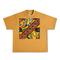 Peanut Butter western cowboy bull skull seamless pattern Urban Heavy Tee - BundleAndBundleShop