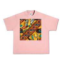 Salmon western cowboy bull skull seamless pattern Urban Heavy Tee - BundleAndBundleShop