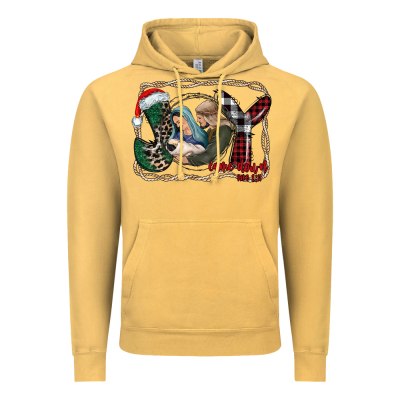 Joy Christmas Vintage Hoodie by CowhideDigitalArt | Teevron