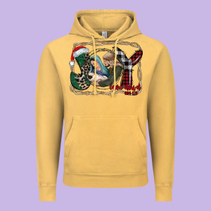 Joy Christmas Vintage Hoodie Designed By Cowhidedigitalart