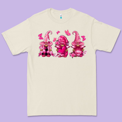 Breast Cancer Gnomies Premium Tee Designed By Fadigitalartstudio