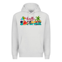 Dove Grey hello summer Premium Hoodie - Artiststas
