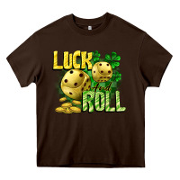 Chocolate Brown Luck and roll Heavy Core Tee - CowGirlArtShop