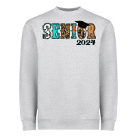 Heather Grey western senior 2024 Heavyweight Sweatshirt - RanaPortraitStore